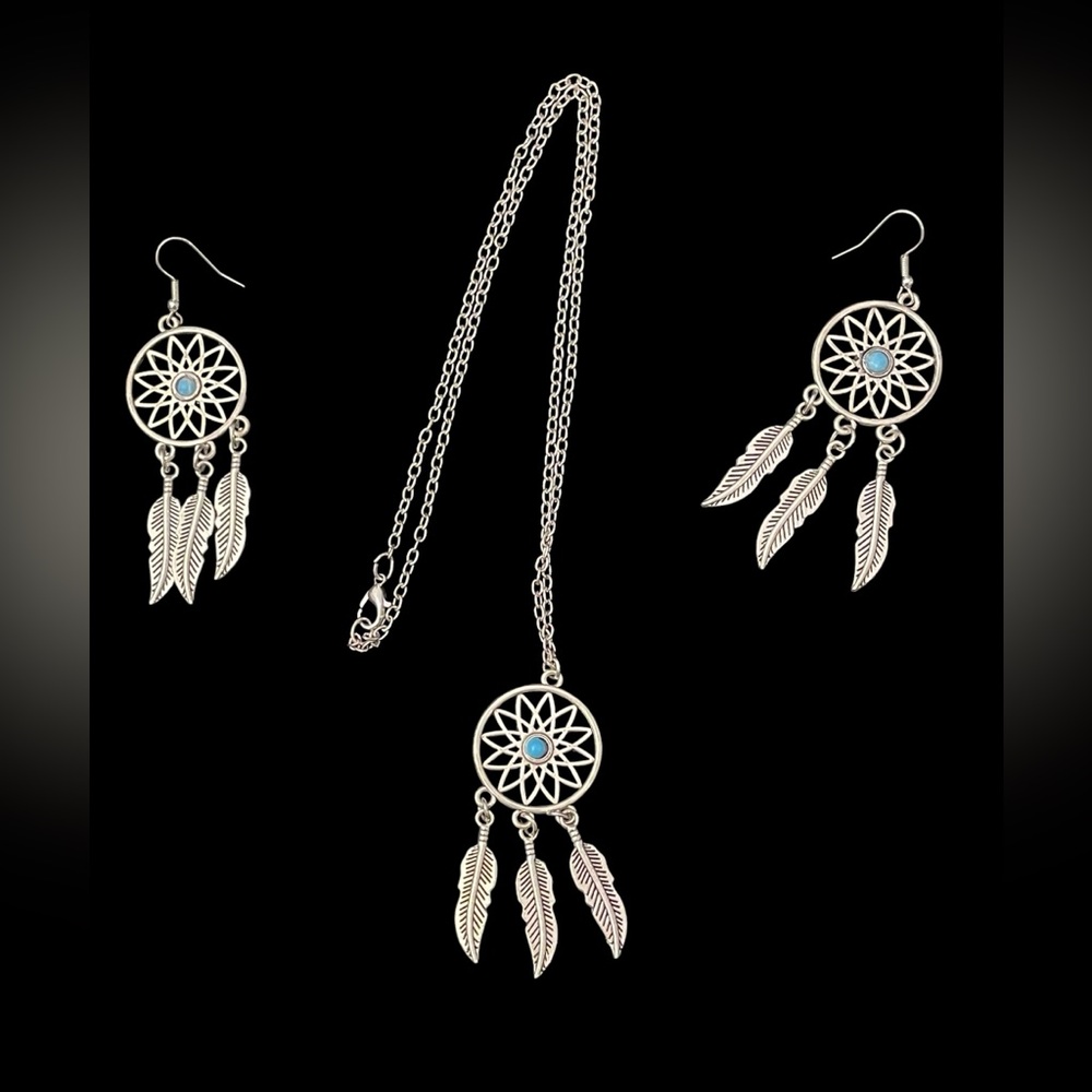 Dream Catcher Necklace & Earring Set